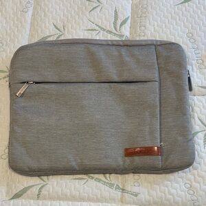 Gray Laptop Sleeve with Front Pocket